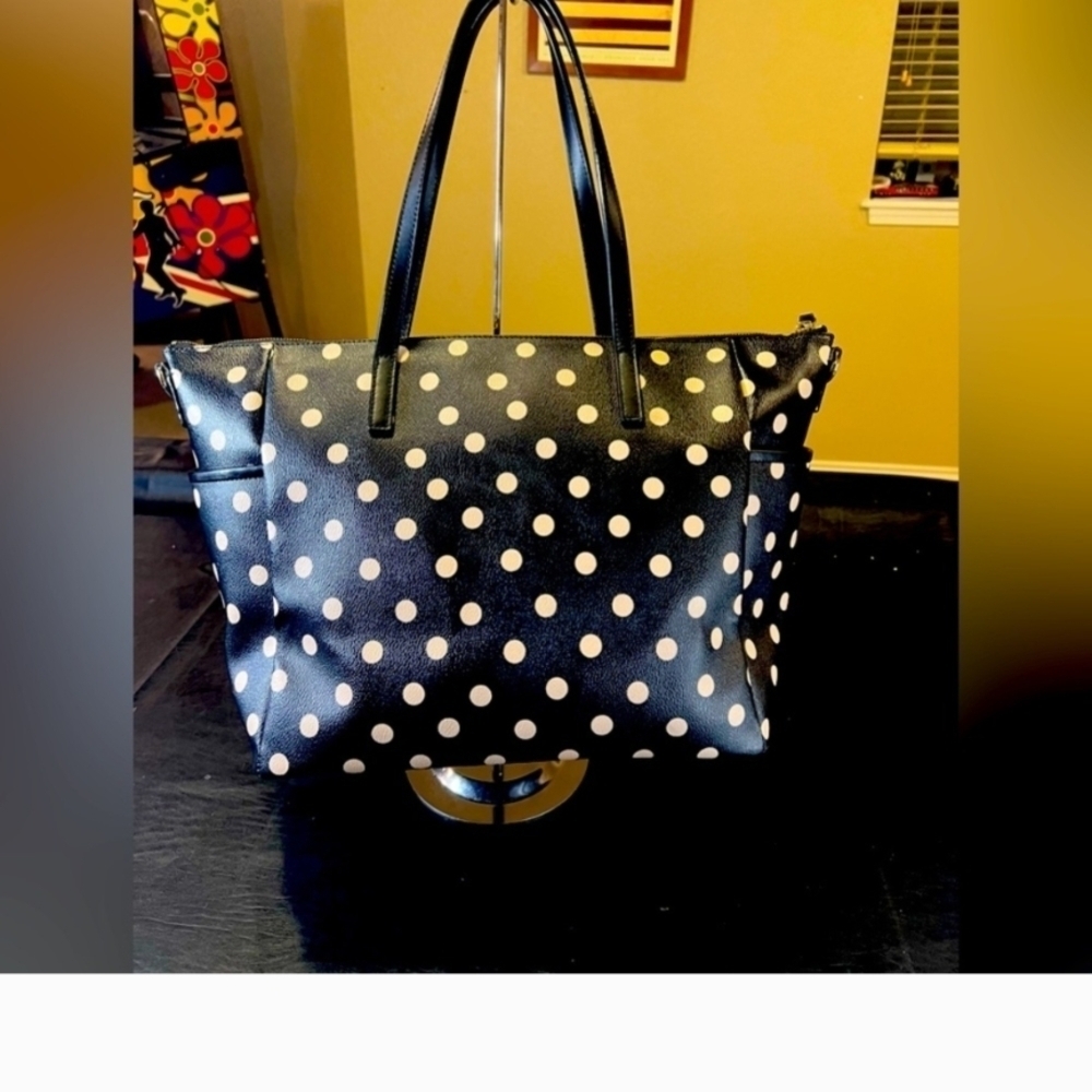 Kate Spade Adaira Wellesley Black Polka Dot Tote - Picture 9 of 12